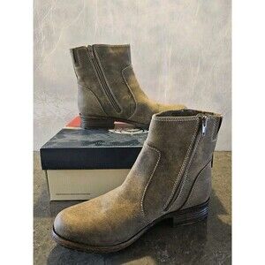 Hokus Pokus Brown Sportster Booties Ankle Boots Size 8 M shoes Excellent In Box